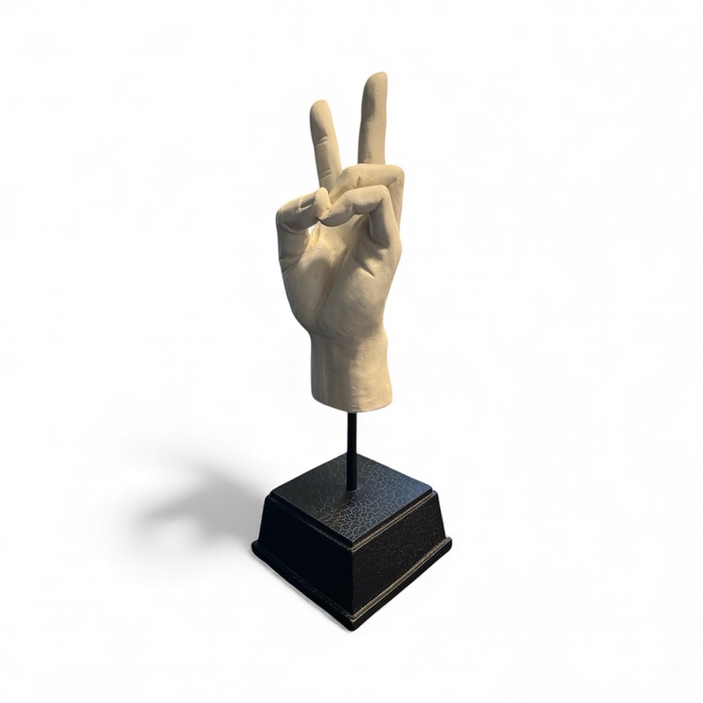 TMS 15" Vitruvian Collection PEACE SIGN Modern Art Sculpture Great Holiday Gift - Picture 4 of 7